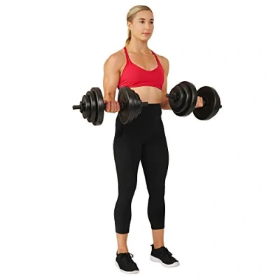 Afbeelding van Sunny Health and Fitness Oefening Vinyl 18 kg Halter Set Handgewichten voor Krachttraining, Gewichtsverlies, Workout Bank, Gym Apparatuur en Thuis Trainingen, NO.087
