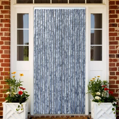 Afbeelding van Vliegengordijn 90x220 cm chenille zilverkleurig