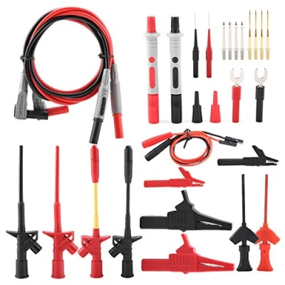 Afbeelding van 28 Stks Multimeter Probe P1300F Test Leads Kit Elektronische Kabels 4mm Banana Plug Vervangbare Gereedschap voor Meter