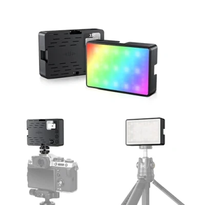 Afbeelding van JJC Magnetisch RGB videolicht, Timer Licht Paneel 360 Full Color 24 Lichteffecten Fotografie LED Verlichting, CRI 95+ 2500 8500K Dimbaar, Draagbaar Mini Vlogging Camera 2600mAh Oplaadbaar
