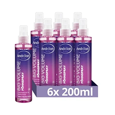 Afbeelding van Andrélon Pink Big Volume Fohnspray 6 x 200 ml Voordeelverpakking