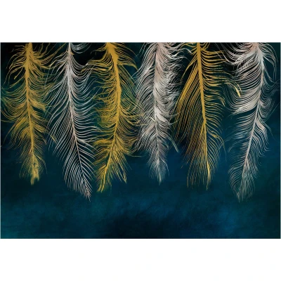 Afbeelding van Fotobehang Gilded Feathers Vliesbehang