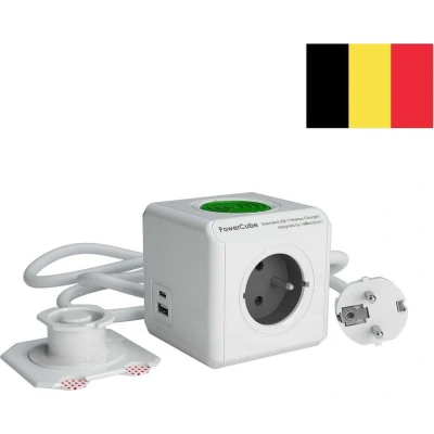 Afbeelding van Allocacoc PowerCube Extended USB A+ C Draadloze oplader Type E Belgium/France