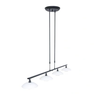 Afbeelding van Steinhauer Hanglamp Tallerken 4 Lichts Zwart