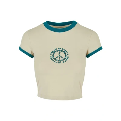 Afbeelding van Urban Classics Stretch Tshirt print, Dames, Maat: XXL, Softseagrass watergreen
