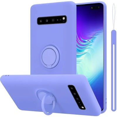Afbeelding van Cadorabo Hoesje geschikt voor Samsung Galaxy S10 5G in LIQUID LICHT PAARS Beschermhoes van TPU silicone Case Cover met
