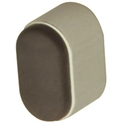Afbeelding van Hermeta Deurbuffer aluminium profiel ovaal 25mm nieuw zilver geanodiseerd