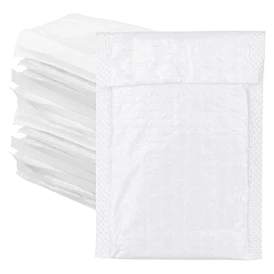 Afbeelding van 12 STKS Witte Poly Bubble Mailers A6 Gewatteerde Enveloppen Bulk Gevoerde Wrap Polymailer Zakken voor Verzending Verpakking Mailing Self Seal? 10x15cm?