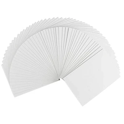 Afbeelding van Ideen mit Herz Vouwkaartenset, blanco, 50 vouwkaarten, kaarten om zelf vorm te geven, ideaal voor het knutselen van wenskaarten en uitnodigingskaarten, DIN B6 (11,5 cm x 16,5 cm), 230 g/m², wit,