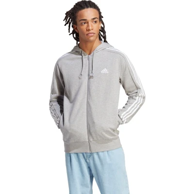 Afbeelding van adidas Sportswear Essentials 3STRIPES Sweater met rits Medium grey heather white, Heren, Maat: XXL, white