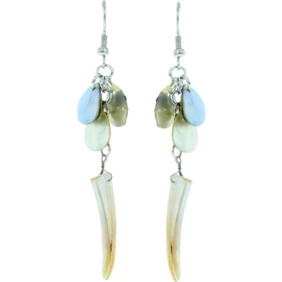 Afbeelding van Behave Oorbellen hangers met schelp