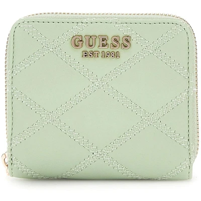 Afbeelding van GUESS Portemonnee Tamsin Small Zip Around Wallet Celadon Mintgroen
