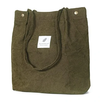 Afbeelding van Modieuze strandtas tote bag, legergroen, Hedendaags