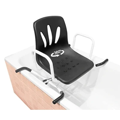 Afbeelding van PEPE Draaibare Zitting Badstoel 360, Swivel Bathtub Transfer Chair, Badkuip voor Senioren, Antislip Rotating Seat, Badzitje Volwassenen, Swiveling Bath Zwart