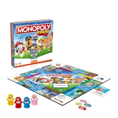Afbeelding van Winning Moves Monopoly Junior Paw Patrol gezelschapsspel vanaf 5 jaar bordspel Franse versie