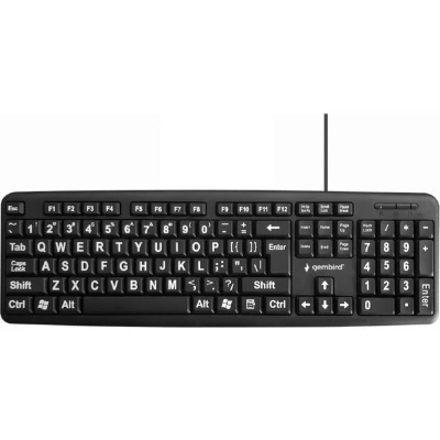 Afbeelding van Gembird KB US 103 toetsenbord USB QWERTY Amerikaans Engels Zwart