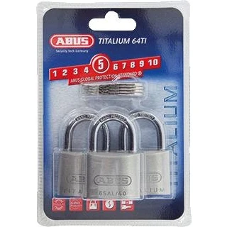 Afbeelding van ABUS Hangslot titalium 30mm aluminium/beugel gehard staal met NANO Protect (Verpakt in blister 3 stuks)
