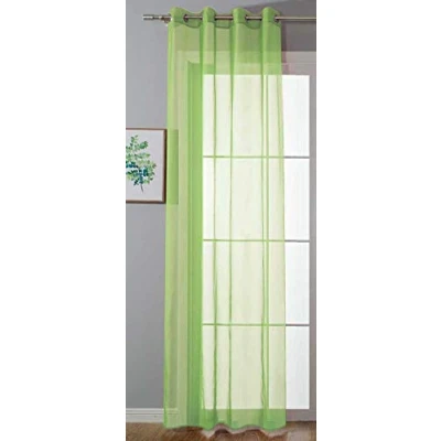 Afbeelding van Ooggordijn transparant »Uni« gordijn HxB 145x140 cm appelgroen stores oogjes loodbandsluiting woonkamer, 20332 cn