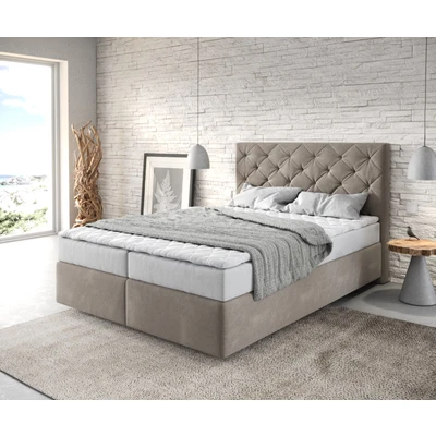 Afbeelding van Boxspringbed Dream Great microvezel beige 140x200 met matras en topper