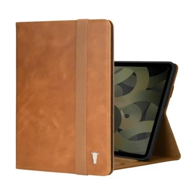 Afbeelding van TORRO Hoes Compatibel met iPad Air 11&quot; 6e/5e/4e Generatie Lederen 2024/2022/2020 Standaardfunctie, Apple Pencil connectiviteit en Wake /Sleepfunctie (Lichtbruin)