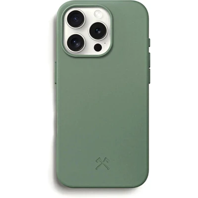 Afbeelding van Woodcessories Bio magnetische hoes compatibel met iPhone 16 Pro, beschermhoes, groen duurzaam, biodegradible BioCase magneet (groen)