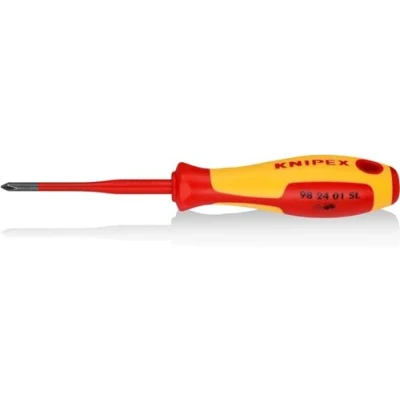 Afbeelding van Knipex Phillips® 98 24 01 SL VDE Kruiskop schroevendraaier PH 1 Koplengte: 80 mm