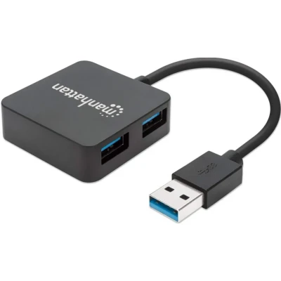 Afbeelding van Manhattan USB hub 3.2 Gen 1 4 poorten Zwart