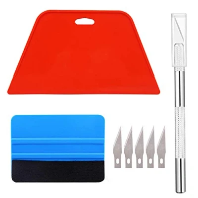 Afbeelding van Ewrap Behang Kit Gereedschap Set met Trimmen Tool, Vilt Squeegee, Smoother, voor Auto Vinyl Wrap, Venster Tint Film, Installatie