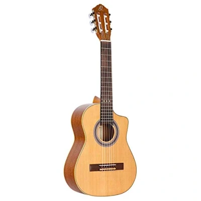 Afbeelding van Ortega RQC25 Requinto Series Natural 1/2 formaat klassieke gitaar met gigbag
