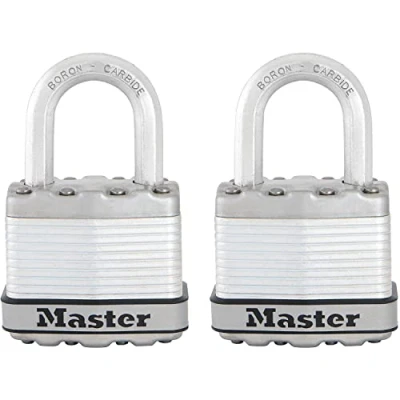 Afbeelding van MasterLock Hangslot Excell Ø8/45mm Boron Carbide (2 stuks)