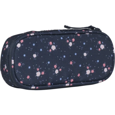Afbeelding van Beckmann etui ovaal leeg Floral blauw BE 351033A
