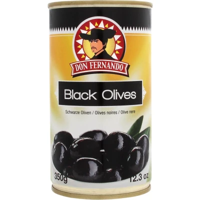 Afbeelding van Zwarte olijven met pit 350g