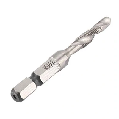 Afbeelding van M5 HSS 1/4 Hex Shank Boor Tap Taper Boren Power Tool Deel Zeshoekige Handvat Samengestelde