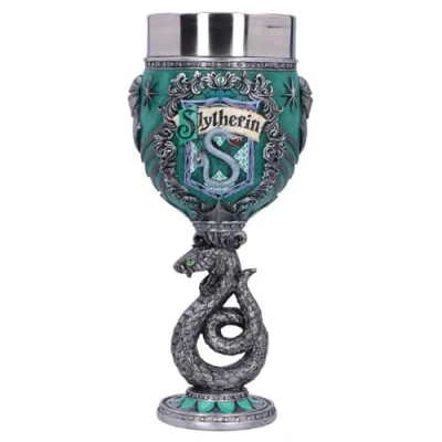 Afbeelding van Nemesis Now Harry Potter Slytherin Wijnkelk Blauw 19.5cm