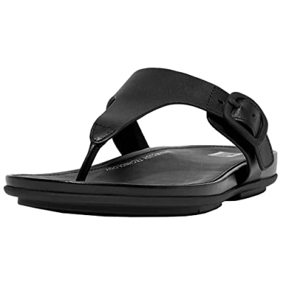 Afbeelding van Fitflop Gracie platte sandaal voor dames, Zwart, 43 EU