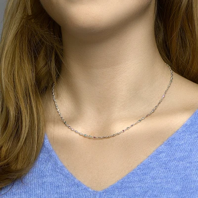 Afbeelding van Zilveren Ketting Zirkonia 3,0 mm x 41 45 cm lang