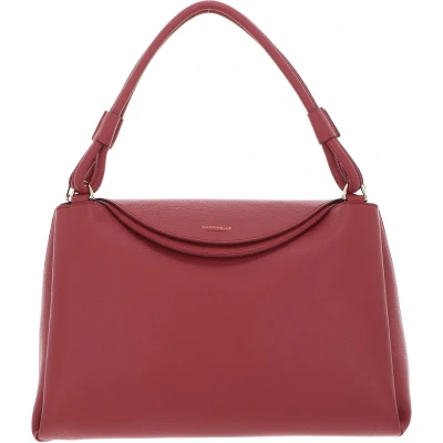 Afbeelding van COCCINELLE Leren Schoudertas Eclyps Handbag Grained Leather Pot Lichtrood