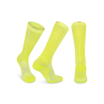 Afbeelding van DANISH ENDURANCE Compressiekousen Dames &amp; Heren Steunkousen 21 26 mmHg Hardlopen Sporten Neon Geel Maat 43 47 (L)