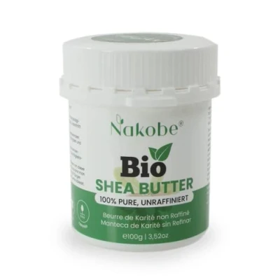 Afbeelding van Nakobe Sheaboter, 100% zuiver en natuurlijk, biologisch gecertificeerd, ongeraffineerd koudgeperst, 100 g, carite boter