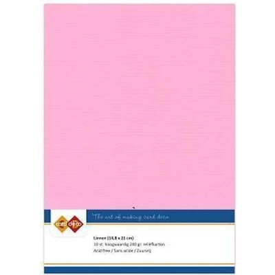 Afbeelding van A5 Roze Linnenkarton 10 stuks