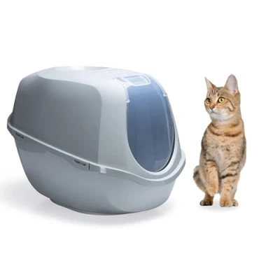 Afbeelding van Karlie 522868 kattenbak Mega Smart Cat Eco, L: 66 x B 46 H 49 cm grijs