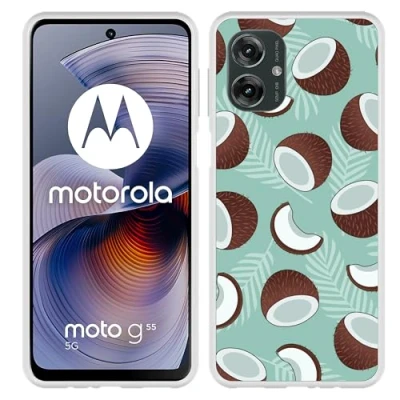 Afbeelding van Cazy Hoesje geschikt voor Motorola Moto G55 Siliconen Kokosnoten