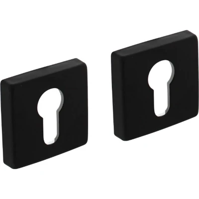 Afbeelding van Intersteel Rozet profielcilindergat 50x50x10 mm aluminium zwart (pr)