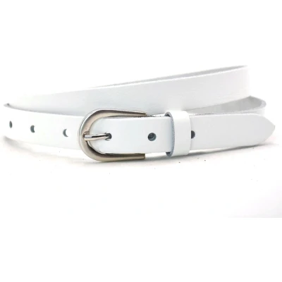 Afbeelding van Take it witte riem dames riemen Smal Riemmaat 105 Totale lengte 120 cm Smalle leren