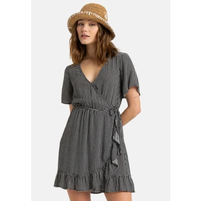 Afbeelding van Roxy Zenith WRAP MINI Jurk, Dames, Maat: Small, Black