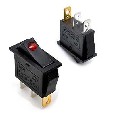 Afbeelding van Oiyagai 10 stks KCD3 101N AC 250 V 16A 125 20A Rood Licht AAN/OFF Rocker Boot Schakelaar