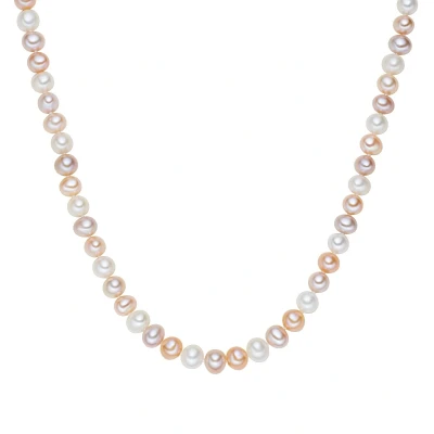 Afbeelding van Valero Pearls SÜSSWASSER Zuchtperlenweiss Ketting, Dames, Maat: 50, Silber