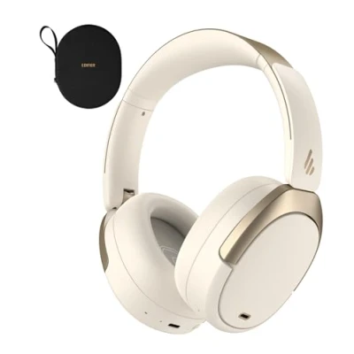 Afbeelding van Edifier WH950NB Hybrid Active Noise Cancelling hoofdtelefoon LDAC Codec met Hi Res Audio en aangepaste EQ via App na 55 uur speeltijd opvouwbare draadloze over ear Bluetooth hoofdtelefoon, Ivoor