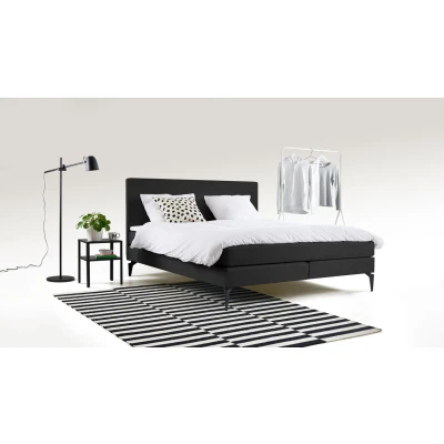 Afbeelding van Maxi Boxspring Cisano vlak met gestoffeerd matras 180 x 200 cm dark grey