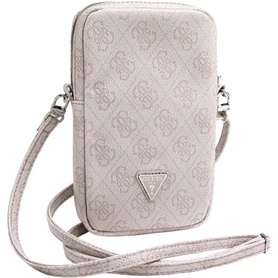 Afbeelding van Guess Triangle Logo Wallet Pouch met Riem (7 Inch) Roze